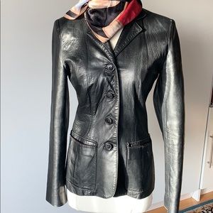 Original Leather Brand fitted lambskin blazer